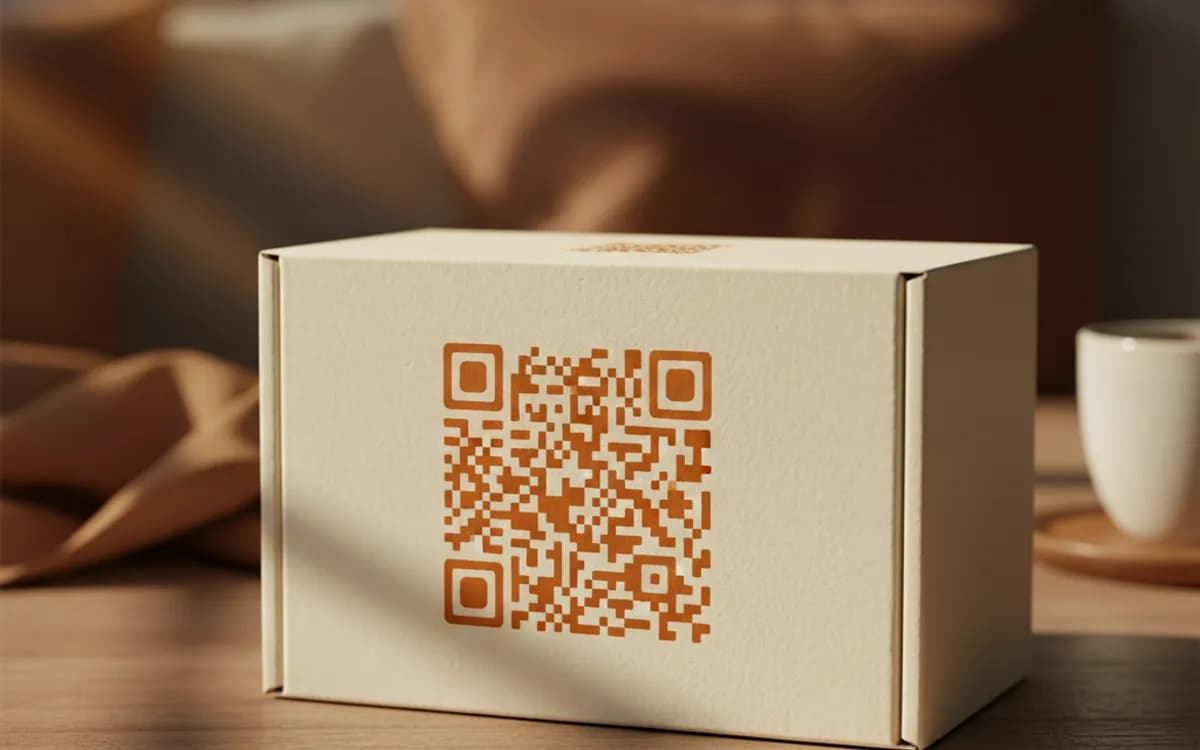 A Instagram QR code shown on a printed item in a real setting